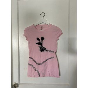 medium pink poodle t shirt